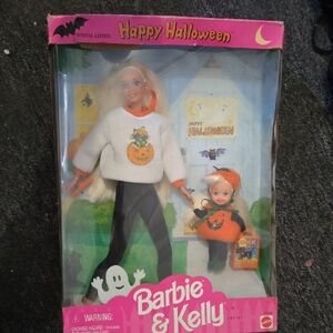 Barbie & Kelly Halloween Set with Pumpkin Outfits